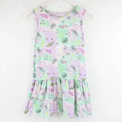 Star Wars Baby Yoda Grogu Print Drop-Waist Dress Girls' Medium 7/8