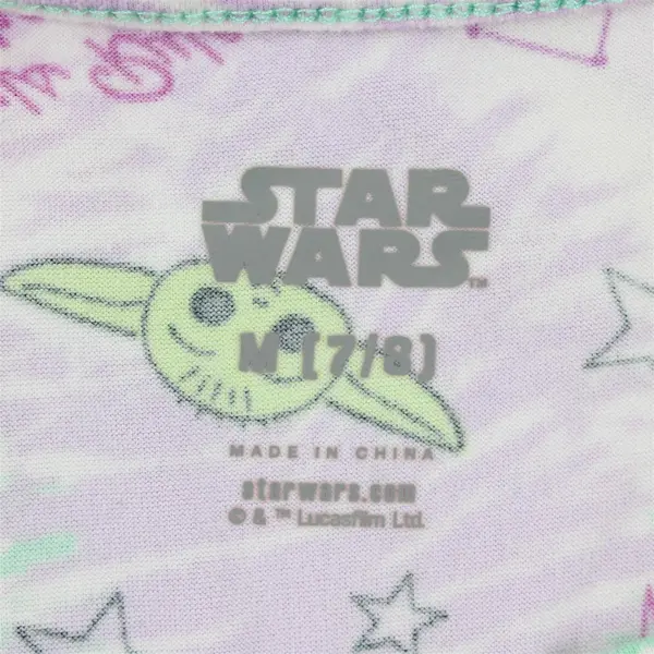 Star Wars Baby Yoda Grogu Print Drop-Waist Dress Girls' Medium 7/8