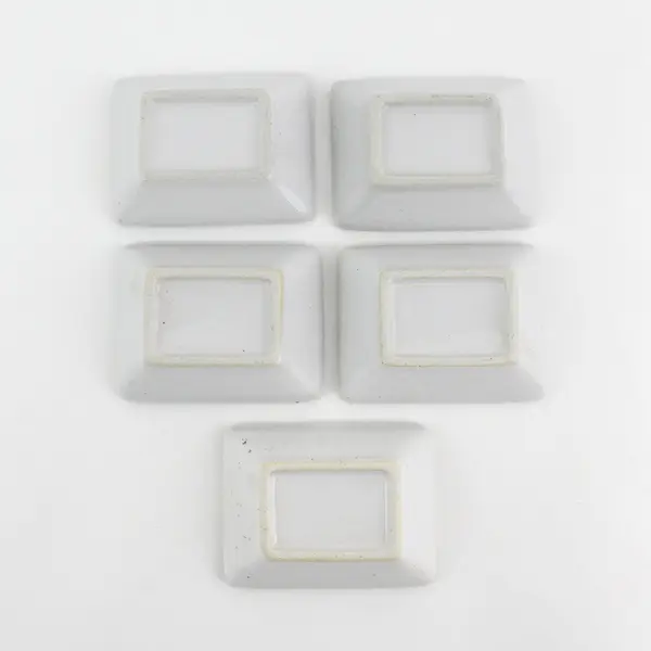 Set of 5 Porcelain Floral Pattern Japanese Soy or Sushi Sauce Dishes