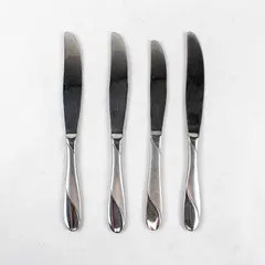 Lot of 4 Home Swirl Sand Stainless Dinner Knives Made in China