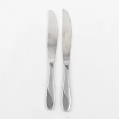 Lot of 2 Home Swirl Sand Stainless Dinner Knives Made in China