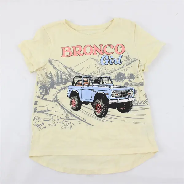 Old Navy Bronco Girl Butter Yellow T-Shirt Girls' Medium 8