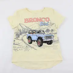 Old Navy Bronco Girl Butter Yellow T-Shirt Girls' Medium 8