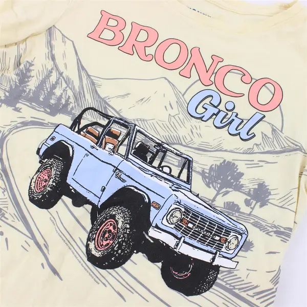 Old Navy Bronco Girl Butter Yellow T-Shirt Girls' Medium 8