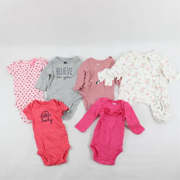 Lot of 6 Baby Girls' One-Pieces Newborn