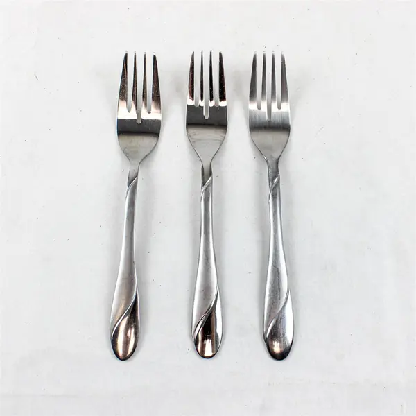 Three Stainless Swirl Sand Salad Forks by Cambridge Made in China