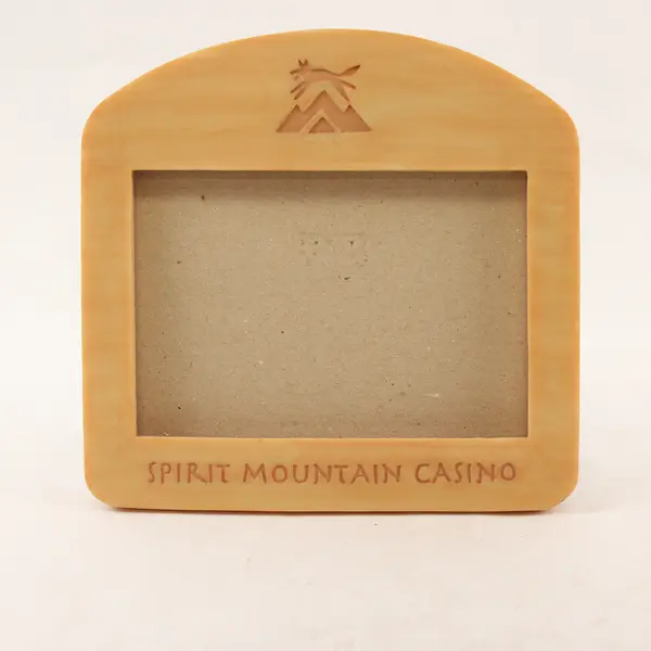 Spirit Mountain Casino Wooden Picture Frame 5.75"x4" Desk Display Souvenir