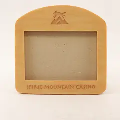 Spirit Mountain Casino Wooden Picture Frame 5.75"x4" Desk Display Souvenir