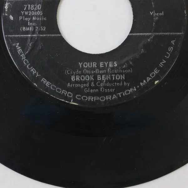 Brook Benton- Boll Weevil Song/ Your Eyes 7" Vinyl Record