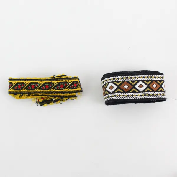 Lot of 5 bundles of Vintage Jacquard Woven Ribbon