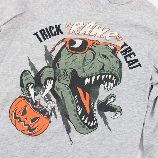 Carter's Trick Rawr Treat Halloween Dinosaur T-Shirt Boys' Size 8