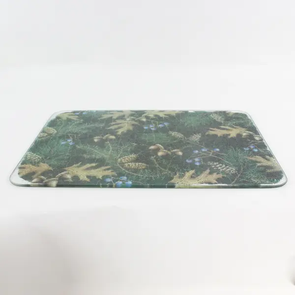 Tree Themed Glass Cutting Board  15.5" x 11.5"