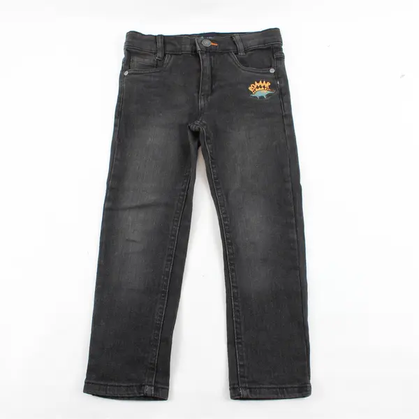 Impidimpi Dinosaur Embroidered Black Skinny Jeans Kids' Size 4T