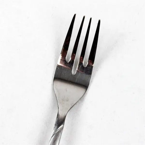 Six Stainless Swirl Sand Salad Forks by Cambridge. Made in China.