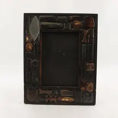 Handcrafted Vintage Tools & Hardware Picture Frame 6x4.25 Desk Display