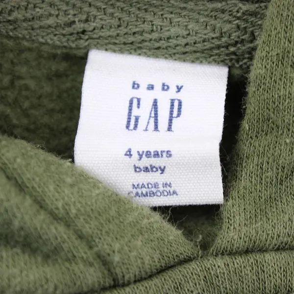 GAP Olive Green Camo Print Logo Hoodie Kids' Size 4 Yrs