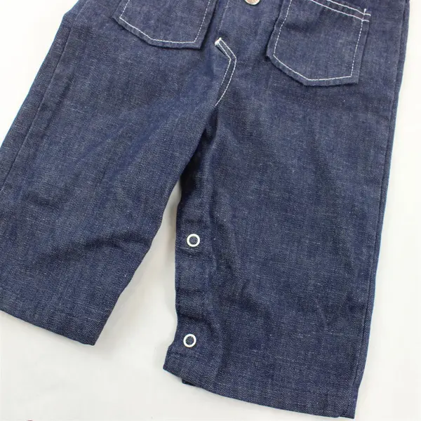 Vintage Health-Tex Race Starter Baby's Denim Coveralls 24 Months