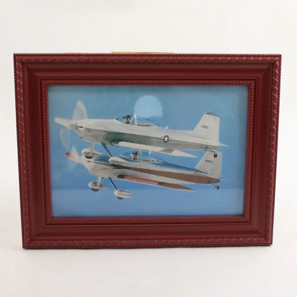 Lot of 2 Framed Prints Statue of Liberty with Aircraft RV-4 Aviation Art