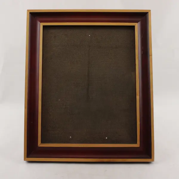 Vintage Mahogany Wood Picture Frame w/ Gold Trim 8x10