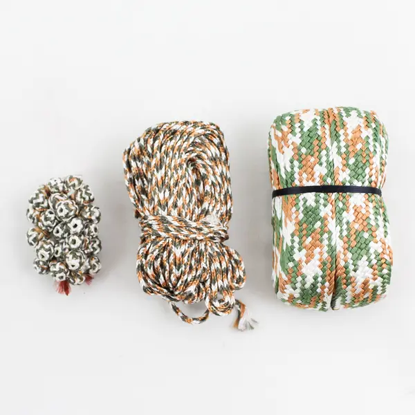 Lot of 3 Pairs of Metallic Cord/Thread &  bundles Matching Beads  - Assd. Colors