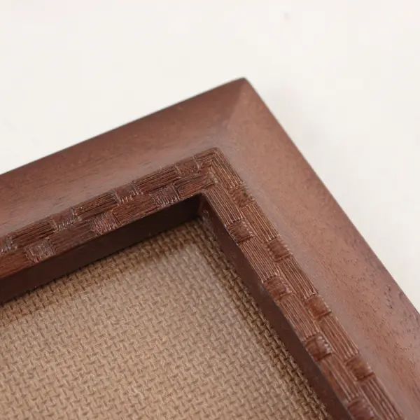 Brown Wooden Picture Frame 12x10 Woven Textured Border