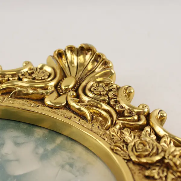 Vintage-Style Baroque Gold-Tone Rose Picture Frame 11x13 New