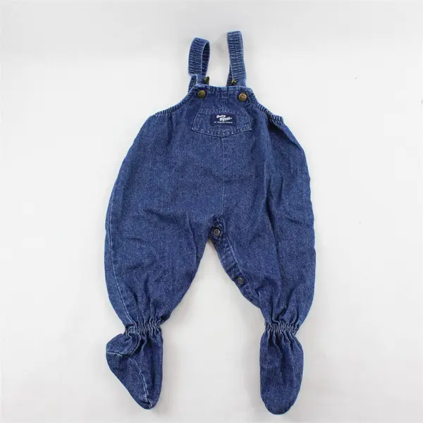 OshKosh B'Gosh Footed Denim Overalls Baby's Size 6/9M