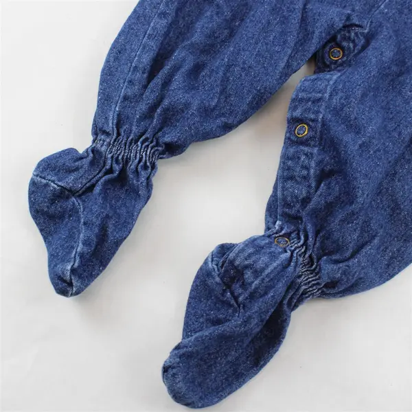 OshKosh B'Gosh Footed Denim Overalls Baby's Size 6/9M