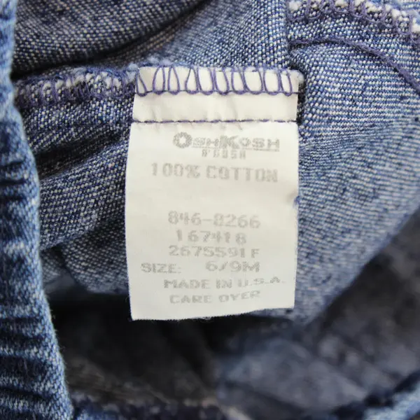 OshKosh B'Gosh Footed Denim Overalls Baby's Size 6/9M