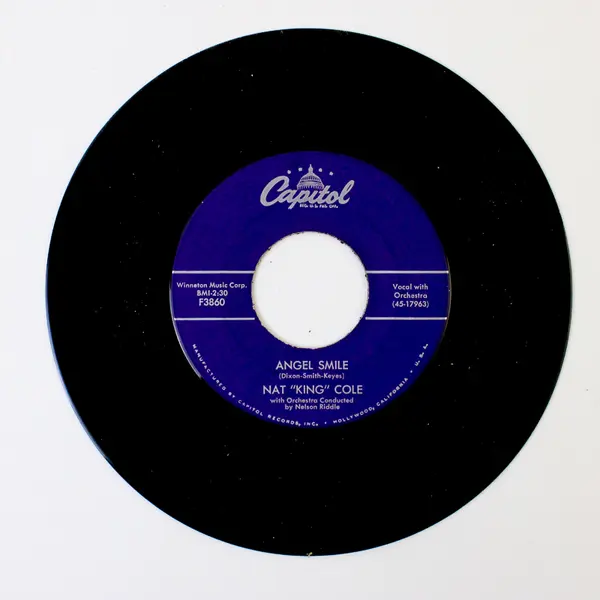 Nat King Cole - Angel Smile / Back In My Arms 7" Vinyl Record