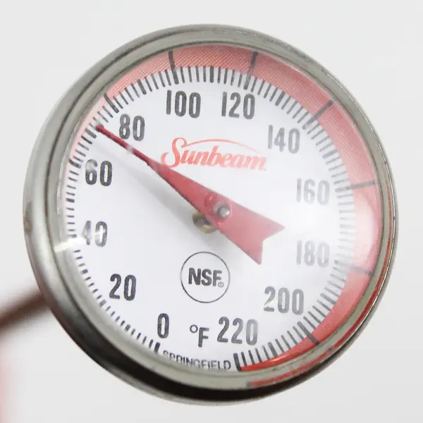 Sunbeam Meat Thermometer in Red Holder