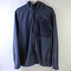 L.L. Bean Solid Blue Fleece Zip Up Hoodie 100% Polyester Men's Size L Tall