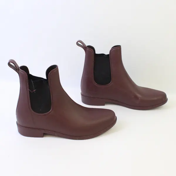 Sam Edelman Women's Waterproof Chelsea Rain Boots Burgundy Sz 6