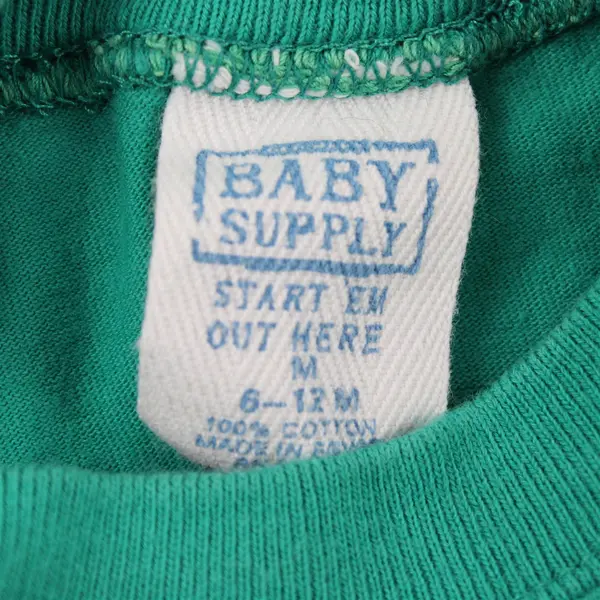 Baby Supply Teal Green Short-Sleeved One-Piece Baby's Size 6-12M
