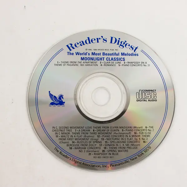 Moonlight Classics Romantic Piano & Orchestra CD, Reader's Digest 1989 