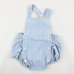 Vintage Carter's Blue and White Striped Shortalls Baby's Size 9 Mos 18-20 Lbs