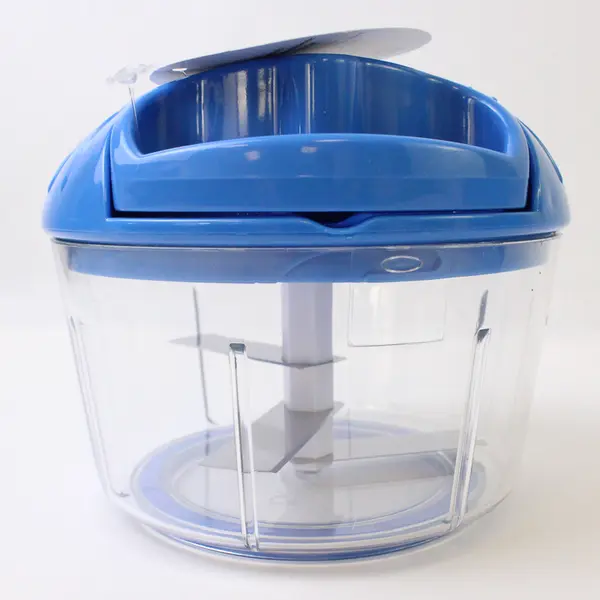 Prepology Ocean Blue/Clear Plastic Manual Pull Choppers 3 Pcs Kitchen Tool