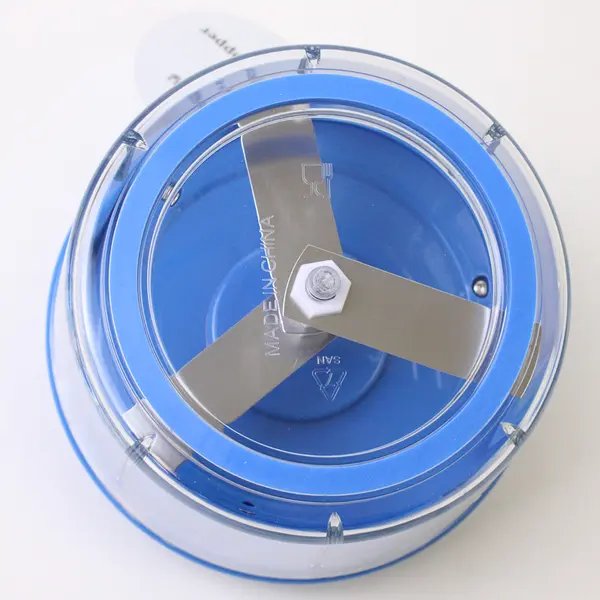 Prepology Ocean Blue/Clear Plastic Manual Pull Choppers 3 Pcs Kitchen Tool