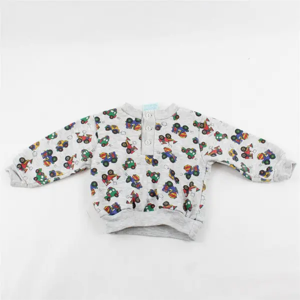 Vintage Sprockets Mervyns Car and Truck Print Sweatshirt Baby Boys' Size 6/9 Mos