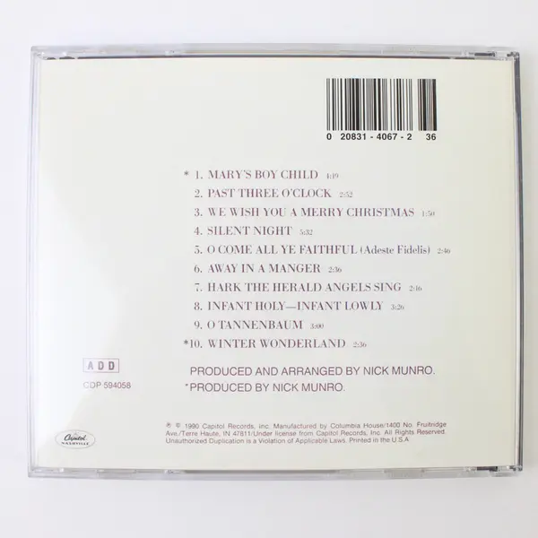 Roger Whittaker, World's Most Beautiful Christmas, Audio CD  1990 # CDP594058 