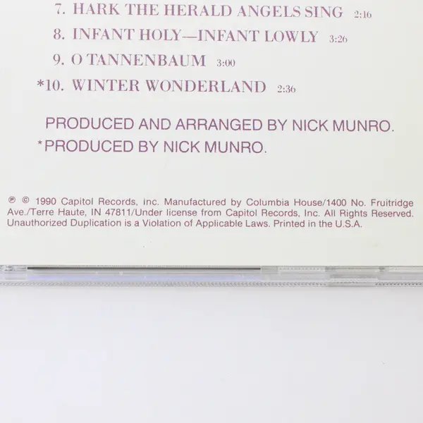Roger Whittaker, World's Most Beautiful Christmas, Audio CD  1990 # CDP594058 