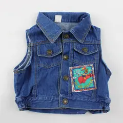 Vintage Cowboy Puppy Dog Denim Vest Baby's Size 18 Months
