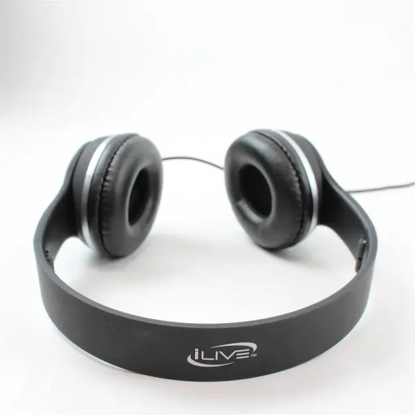 iLive Black Wired Headphones with Adjustable Band 