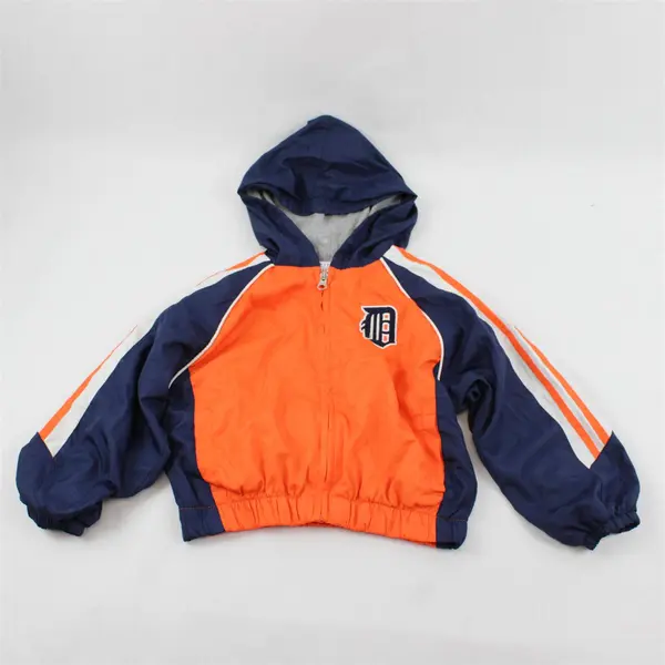 Team Athletics Detroit Tigers Zip-Up Windbreaker Jacket Kids' Size 4T