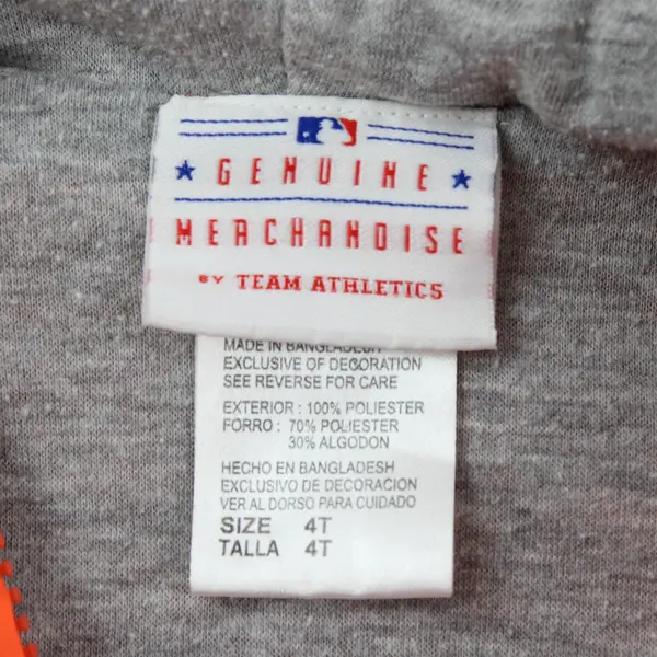 Team Athletics Detroit Tigers Zip-Up Windbreaker Jacket Kids' Size 4T