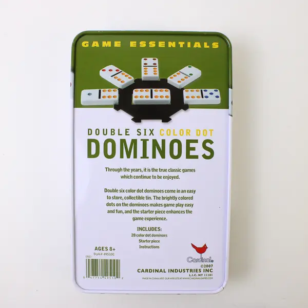 Cardinal Double Six Color Dot Dominos 2007