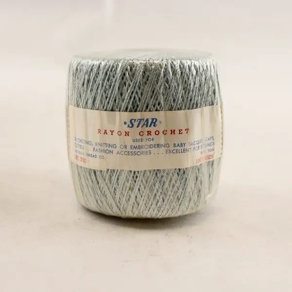Lot of 4 Skeins of Crochet Thread - Blue & Cream, New 
