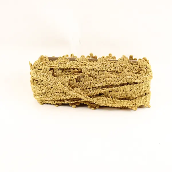 Gold Chenille Edging Trim, 3 Yards