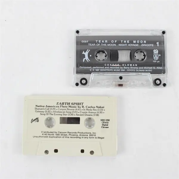 Lot of 2 Cassettes Tear of the Moon Coyote Oldman Nakai Earth Spirit