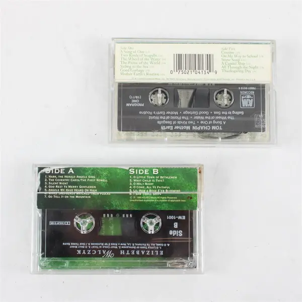 Lot of 2 Cassette Tapes Elizabeth Walczyk Xmas Oregon; Tom Chapin Mother Earth